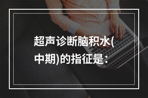 超声诊断脑积水(中期)的指征是：