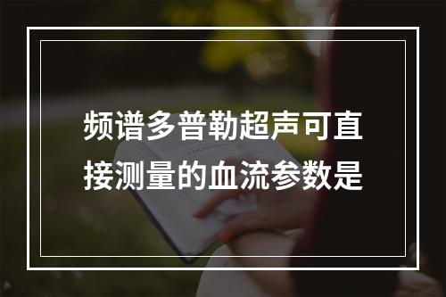 频谱多普勒超声可直接测量的血流参数是