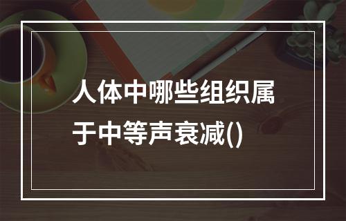 人体中哪些组织属于中等声衰减()