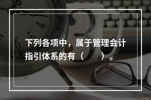 下列各项中，属于管理会计指引体系的有（　　）。