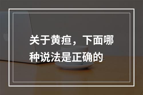 关于黄疸，下面哪种说法是正确的