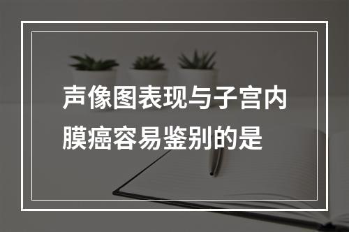 声像图表现与子宫内膜癌容易鉴别的是