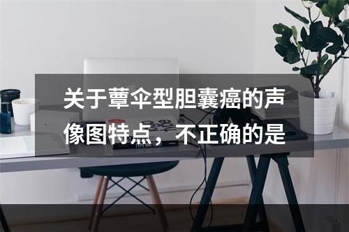 关于蕈伞型胆囊癌的声像图特点，不正确的是