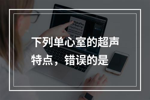 下列单心室的超声特点，错误的是