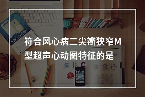 符合风心病二尖瓣狭窄M型超声心动图特征的是