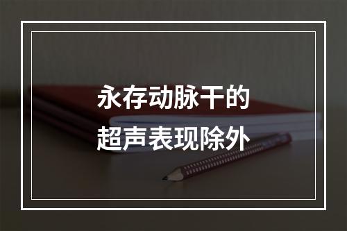 永存动脉干的超声表现除外