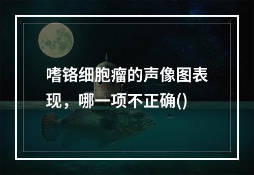 嗜铬细胞瘤的声像图表现，哪一项不正确()