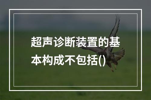 超声诊断装置的基本构成不包括()