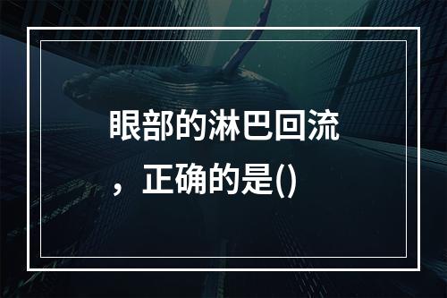 眼部的淋巴回流，正确的是()