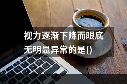 视力逐渐下降而眼底无明显异常的是()