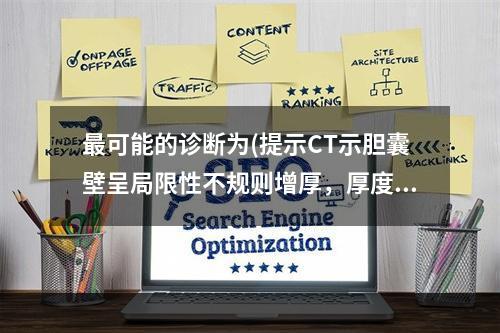 最可能的诊断为(提示CT示胆囊壁呈局限性不规则增厚，厚度＞1