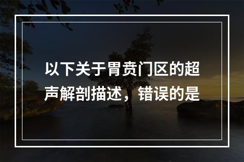 以下关于胃贲门区的超声解剖描述，错误的是