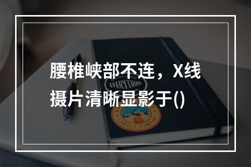 腰椎峡部不连，X线摄片清晰显影于()