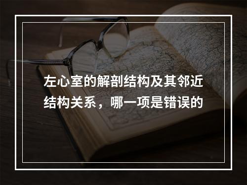 左心室的解剖结构及其邻近结构关系，哪一项是错误的