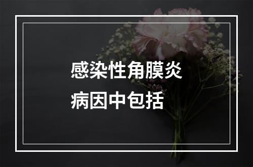 感染性角膜炎病因中包括