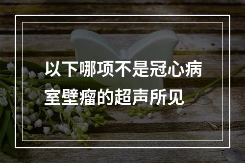 以下哪项不是冠心病室壁瘤的超声所见