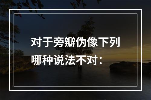 对于旁瓣伪像下列哪种说法不对：