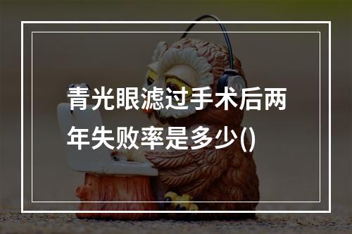 青光眼滤过手术后两年失败率是多少()