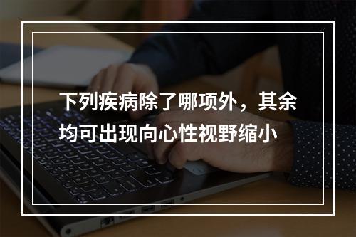 下列疾病除了哪项外，其余均可出现向心性视野缩小