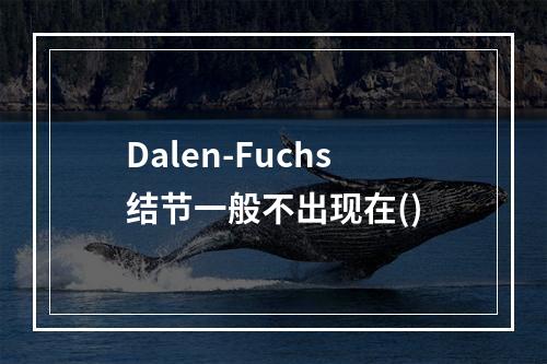 Dalen-Fuchs结节一般不出现在()