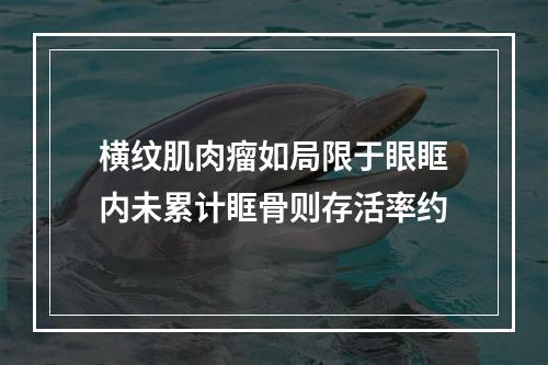 横纹肌肉瘤如局限于眼眶内未累计眶骨则存活率约