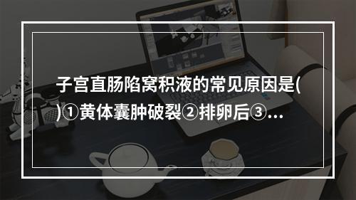 子宫直肠陷窝积液的常见原因是()①黄体囊肿破裂②排卵后③异位