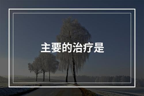 主要的治疗是