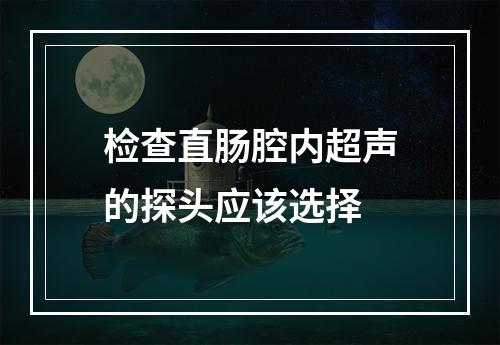 检查直肠腔内超声的探头应该选择