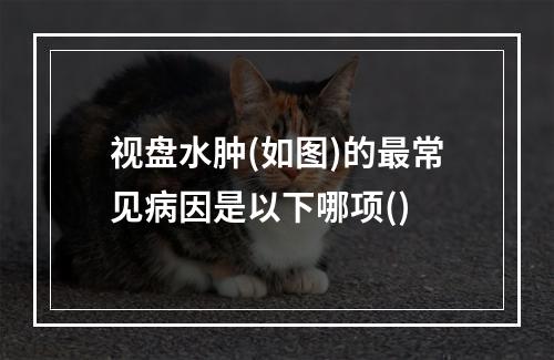 视盘水肿(如图)的最常见病因是以下哪项()