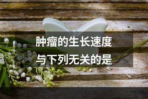 肿瘤的生长速度与下列无关的是