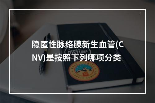 隐匿性脉络膜新生血管(CNV)是按照下列哪项分类