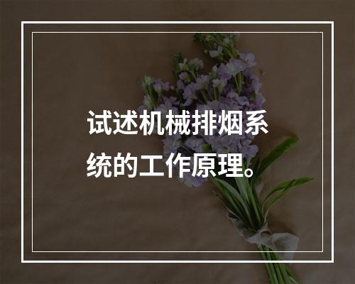 试述机械排烟系统的工作原理。