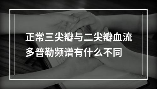 正常三尖瓣与二尖瓣血流多普勒频谱有什么不同