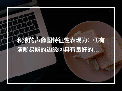 积液的声像图特征性表现为：①有清晰易辨的边缘②具有良好的声传