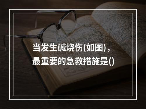 当发生碱烧伤(如图)，最重要的急救措施是()