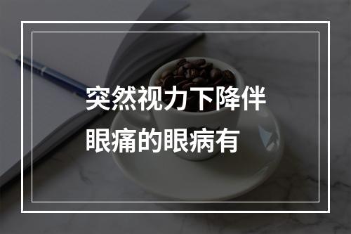 突然视力下降伴眼痛的眼病有