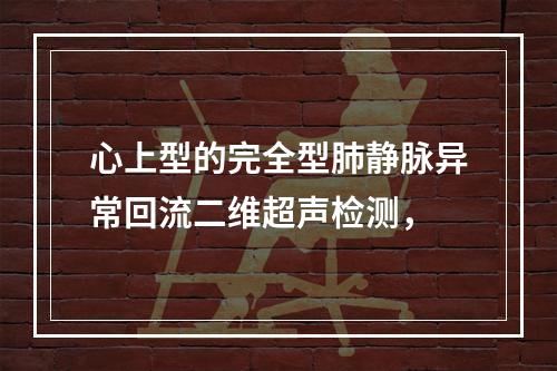 心上型的完全型肺静脉异常回流二维超声检测，