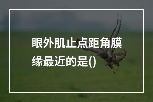 眼外肌止点距角膜缘最近的是()