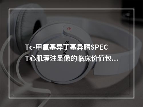 Tc-甲氧基异丁基异腈SPECT心肌灌注显像的临床价值包括（