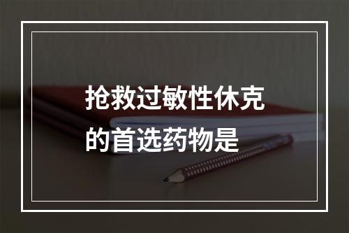 抢救过敏性休克的首选药物是