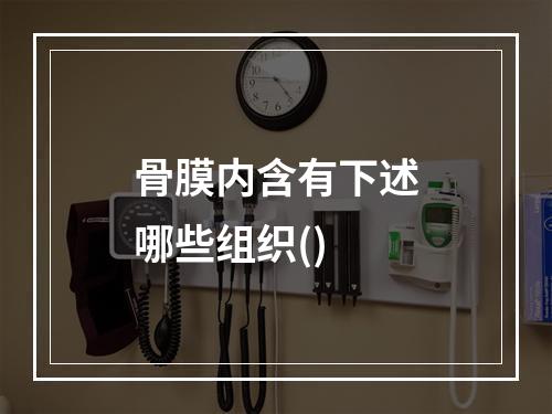 骨膜内含有下述哪些组织()