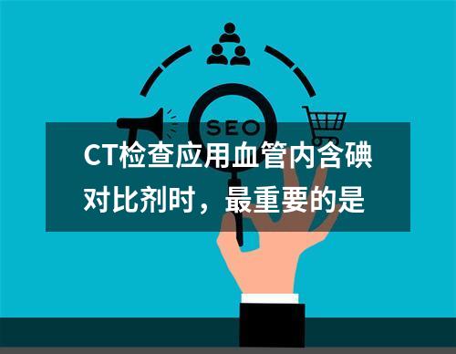 CT检查应用血管内含碘对比剂时，最重要的是