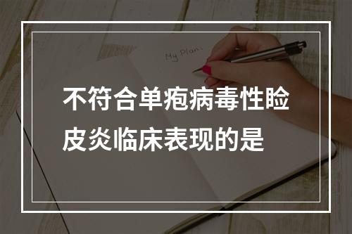 不符合单疱病毒性睑皮炎临床表现的是