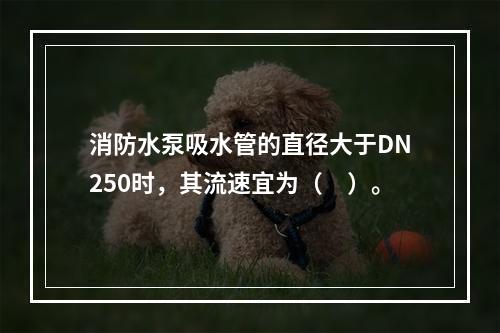 消防水泵吸水管的直径大于DN250时，其流速宜为（　）。