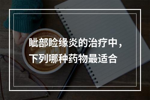 眦部睑缘炎的治疗中，下列哪种药物最适合