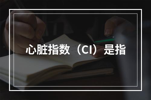 心脏指数（CI）是指