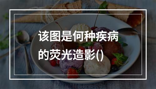 该图是何种疾病的荧光造影()