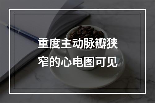 重度主动脉瓣狭窄的心电图可见