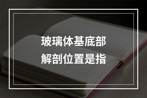 玻璃体基底部解剖位置是指