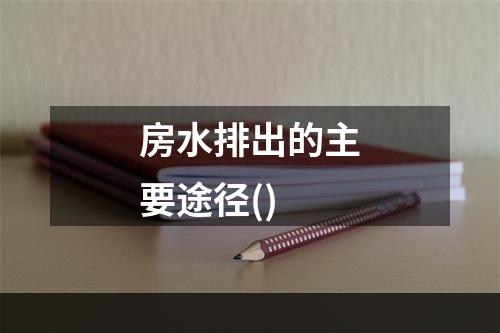 房水排出的主要途径()